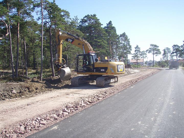 solbergsvagen gc i norr.JPG - byggande av GC vägen norra delen